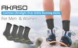 AKASO RC121 COOLMAX Fiber Quick Dry Crew Running Socks For Men & Women - akasooutdoors