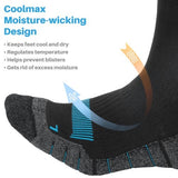 AKASO RC121 COOLMAX Fiber Quick Dry Crew Running Socks For Men & Women - akasooutdoors