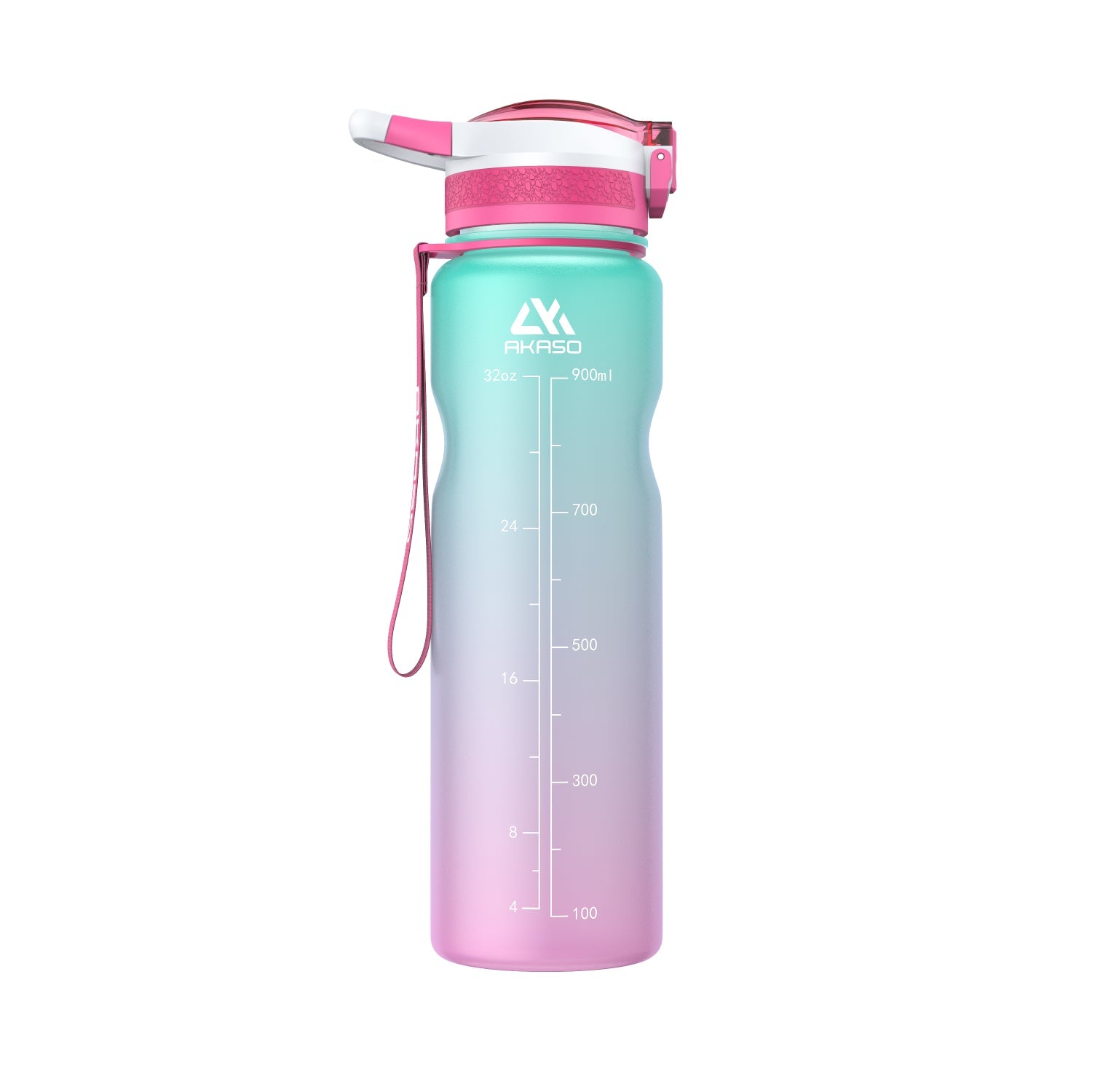 32oz/64oz BPA-free Water Bottle with Time Markings - akasooutdoors