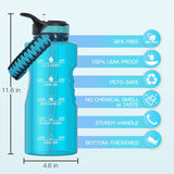 32oz/64oz BPA-free Water Bottle with Time Markings - akasooutdoors