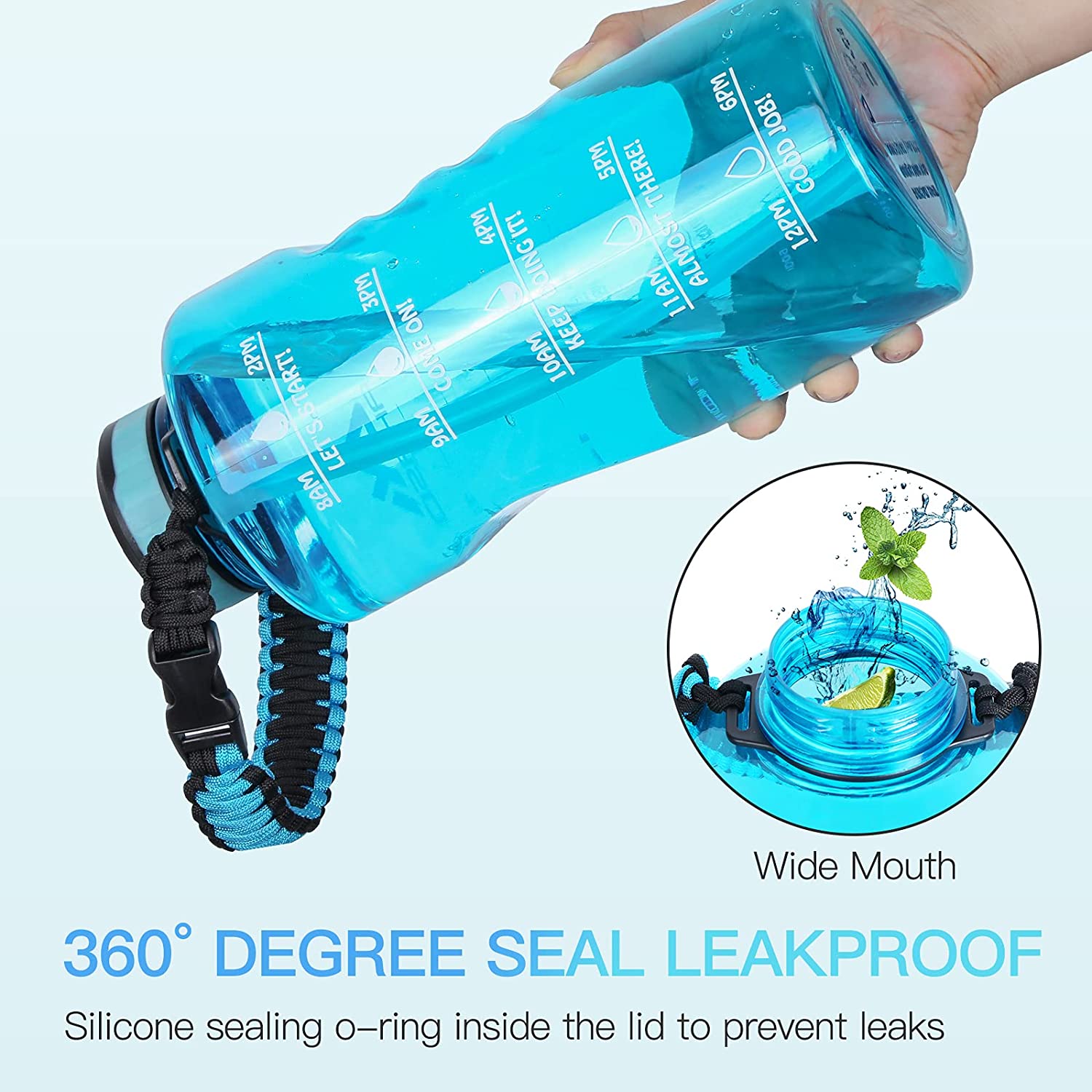 64oz BPA-free Water Bottle with Time Markings - akasooutdoors