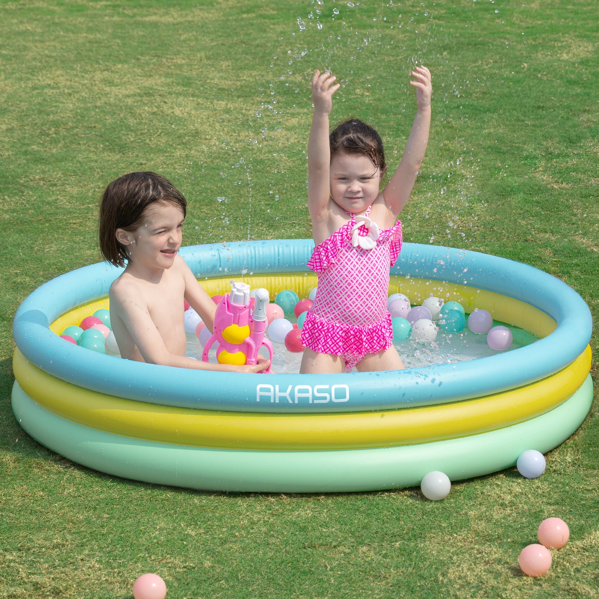 AKASO K1 Inflatable Kiddie Pool for Toddlers Multipurpose