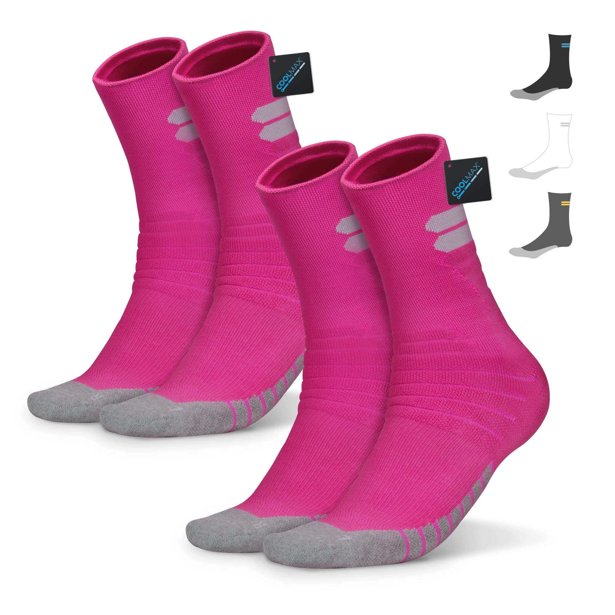 AKASO RC131 Anti-Blister Cushioned Crew Running Socks with COOLMAX and LYCRA Fiber - akasooutdoors